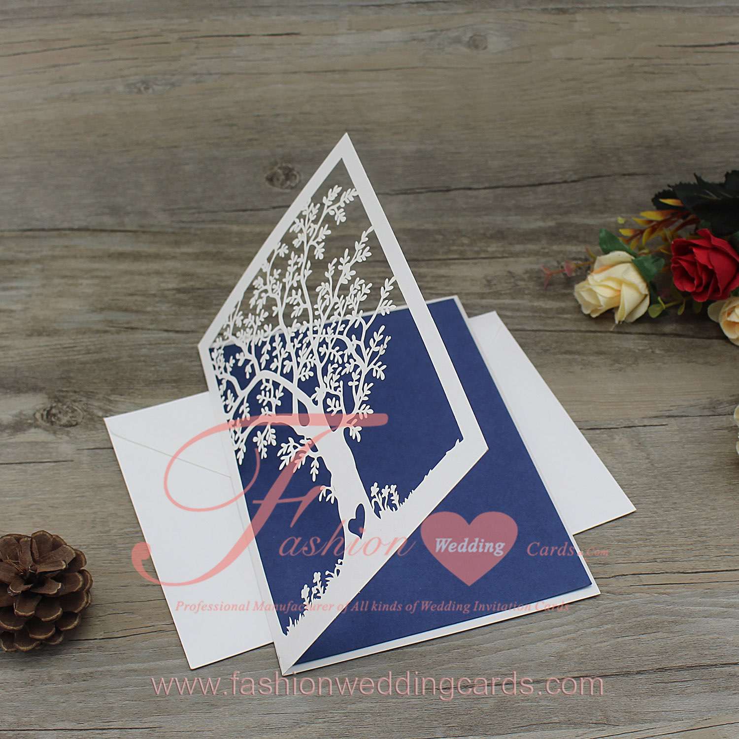 Unique Laser Cut Tree Wedding Invitations UK